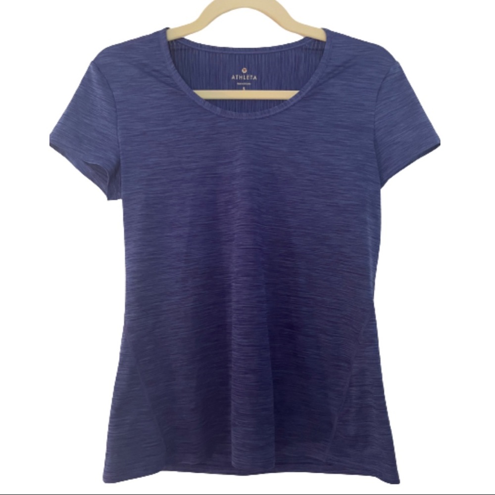 EUC Athleta Blue Short Sleeve Workout Tee